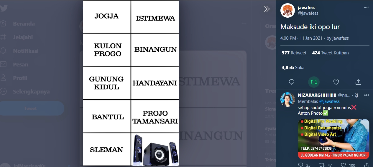 SLEMAN jadi trending topic twitter