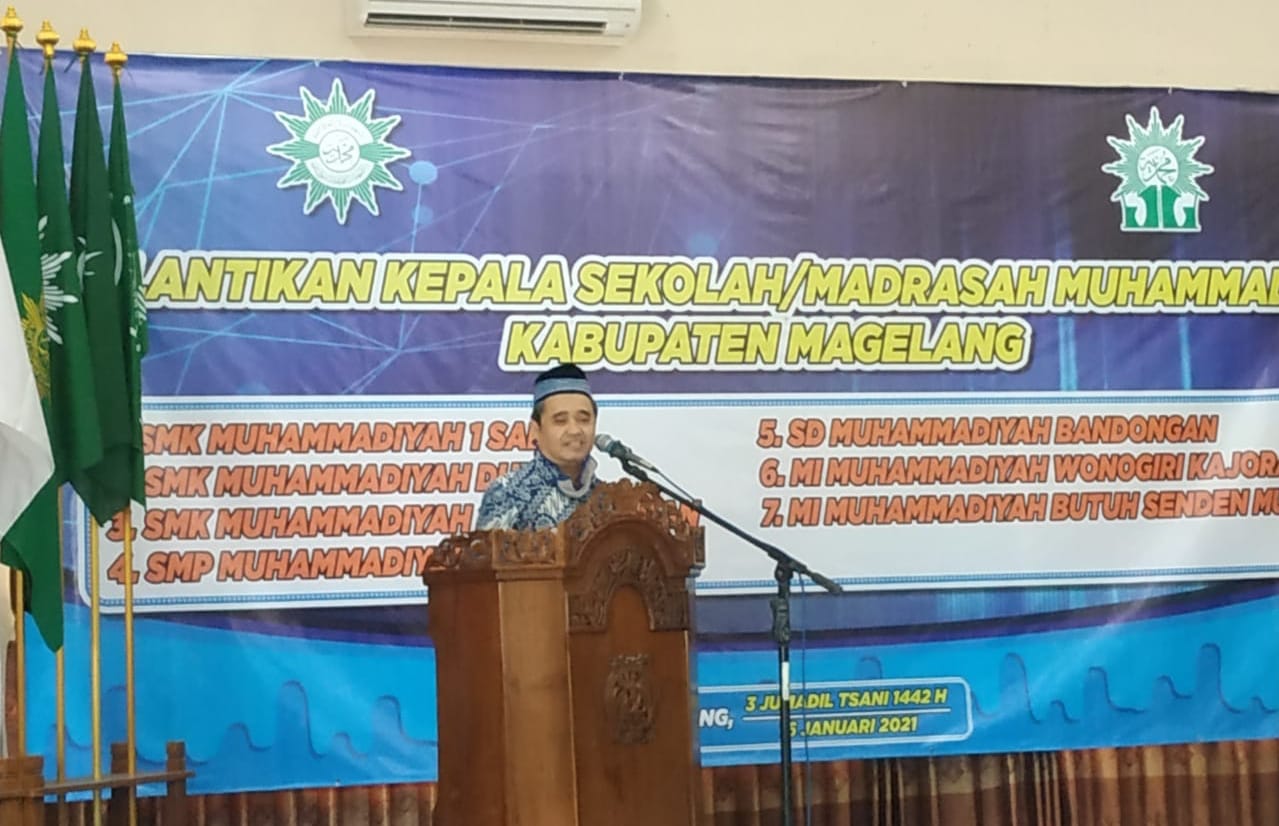 Acara pelantikan beberapa kepala sekola muhammdiyah di Magelang (16/1/2021)