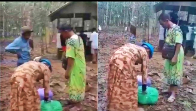 korban banjir pakai daster
