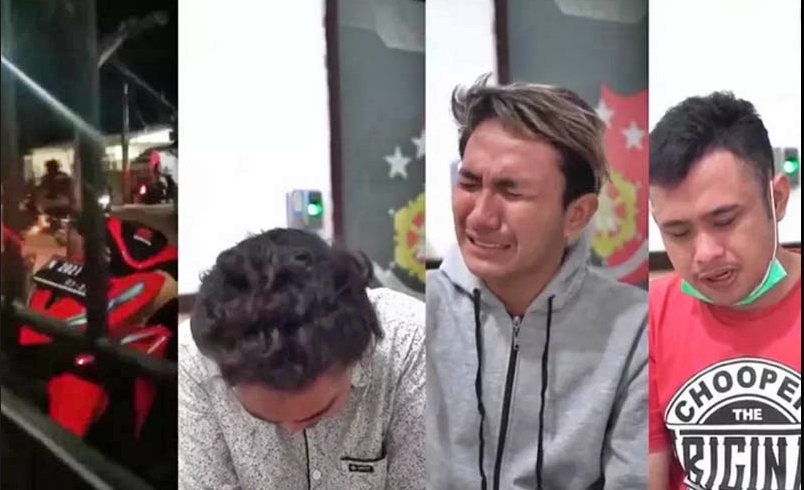 orak sumbut 3 pemuda nangis minta maaf