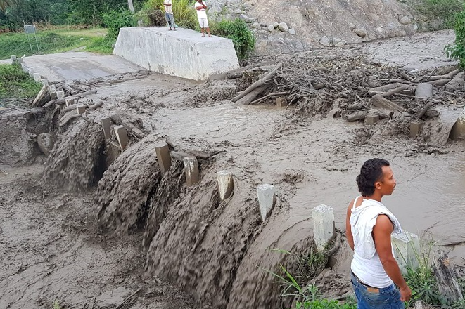 Gambar ilustrasi banjir lahar dingin Merapi. (sumber: internet)