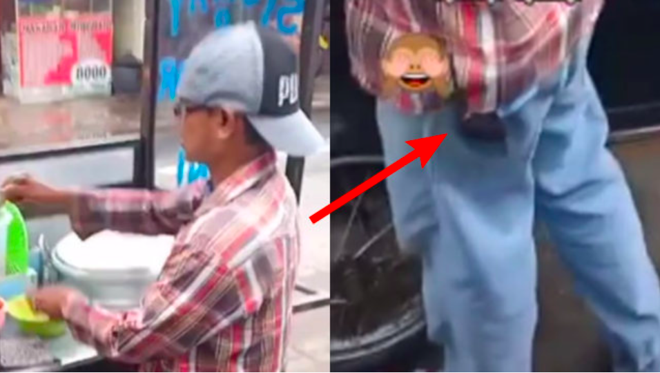 DIDUGA INTEL: Abang Siomay Batagor bawa HT di saku celana viral di media sosial. (sumber: @pisanglumut)