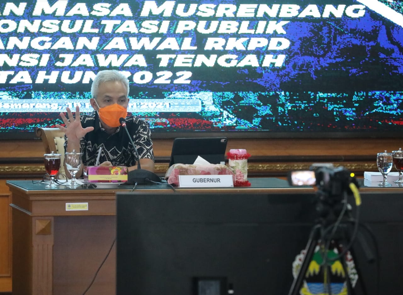 Musrenbang Jateng, Gubernur Ganjar Serap Aspirasi Secara Daring