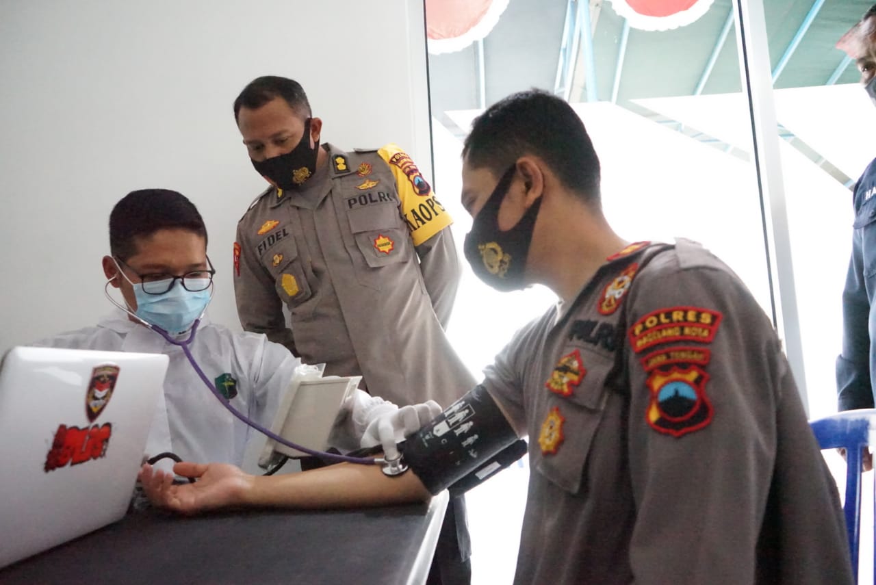 Personel Polres Magelang Kota Mulai Disuntik Vaksin Covid-19