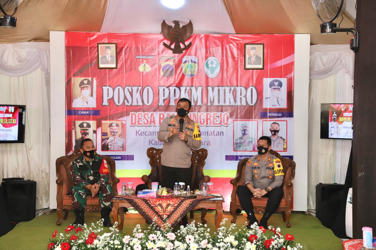 Kunjungi Kampung Siaga Candi dan Posko PPKM Mikro di 2 Kabupaten, Ini Pesan Kapolda Jateng