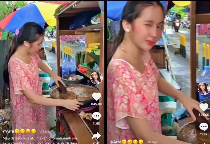 cantik jago ulek viral