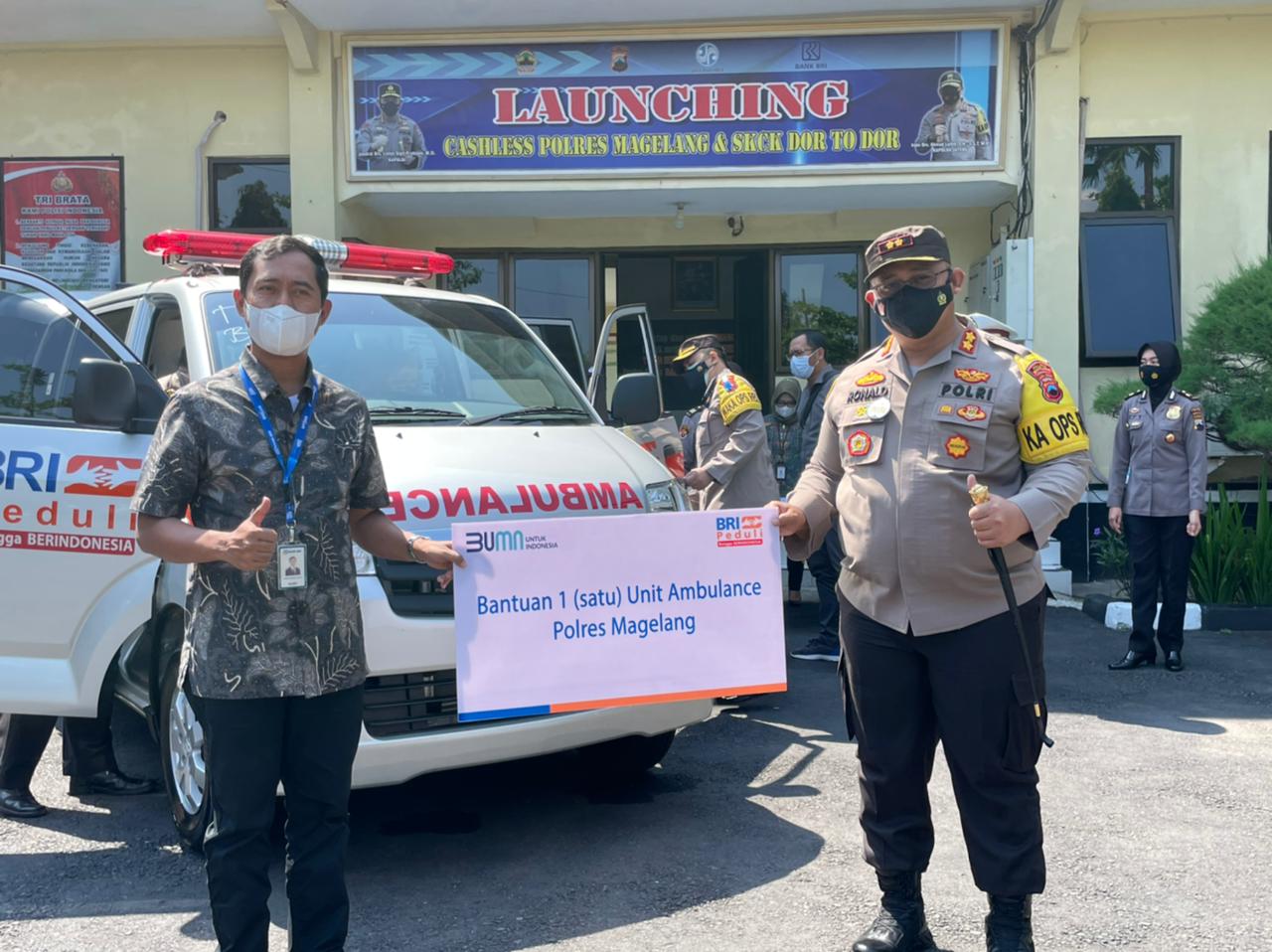 Hibah Ambulan dari BRI ke Polres Magelang (27/4/2021)