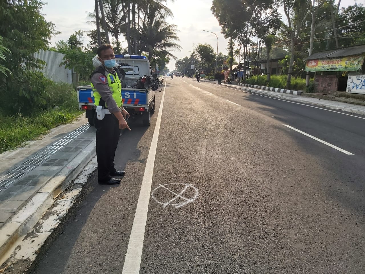 Lokasi kejadian kecelakaan maut di Borobudur (29/4/2021)