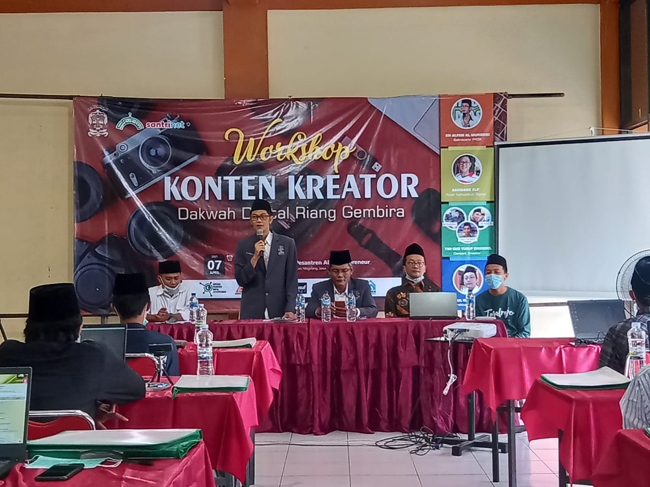 Asosiasi Pengasuh Ponpes Santrinet Bersama P4SK Gelar Workshop Konten Kreator