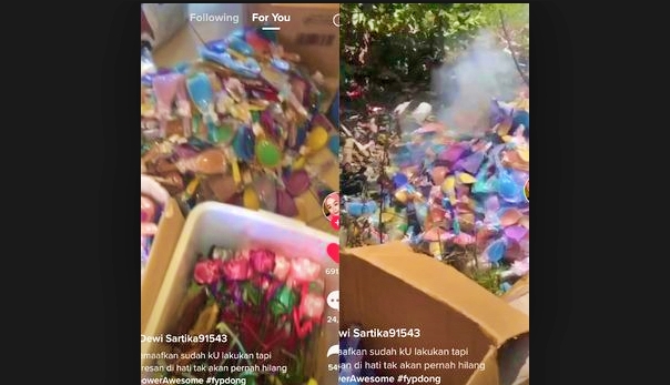 souvenir pernikahan dibakar seorang wanita karena batal menikah viral