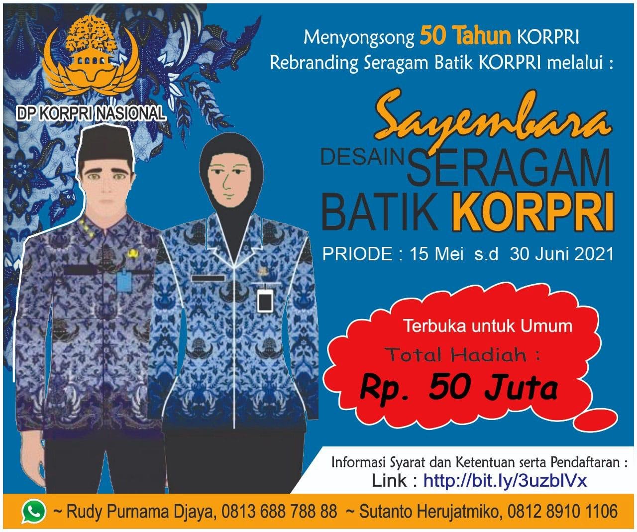 Yuk Ikutan Sayembara Desain Batik KORPRI, Berhadiah Total Rp50 Juta