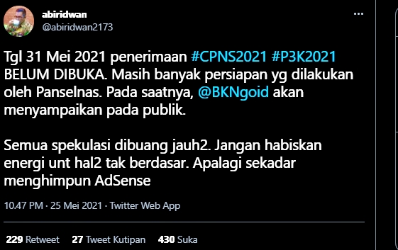 Kepala BKN umumkan undurkan jadwal pendaftaran CPNS 2021