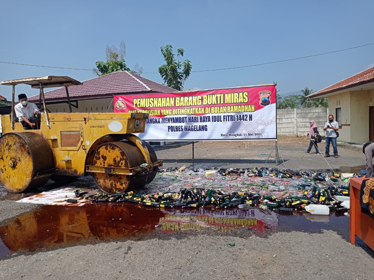 Pemusnahan Miras Polres Magelang (11/5/2021)