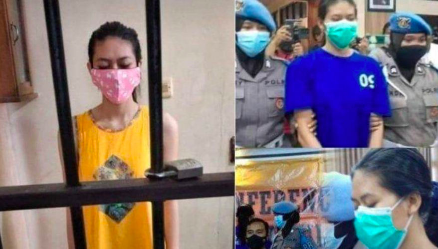 PESAKITAN: Tersangka Nani Aprilia Nurjaman. (kolase: ist)