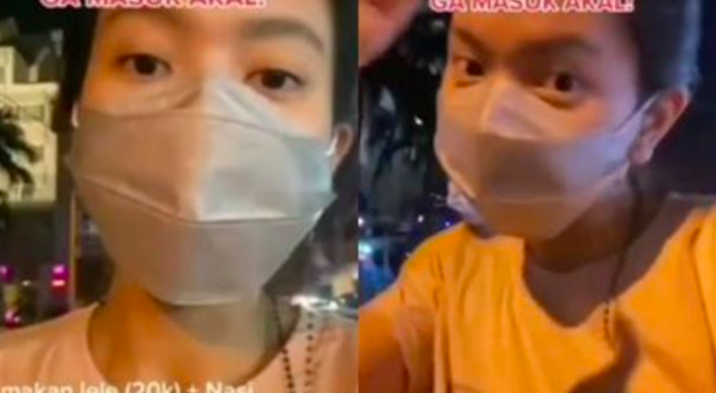 MENGELUH: Wisatawan Aulia Azzahra mengeluhkan harga pecel lele di Malioboro seperti hotel bintang 5. (sumber: tangkapan layar)