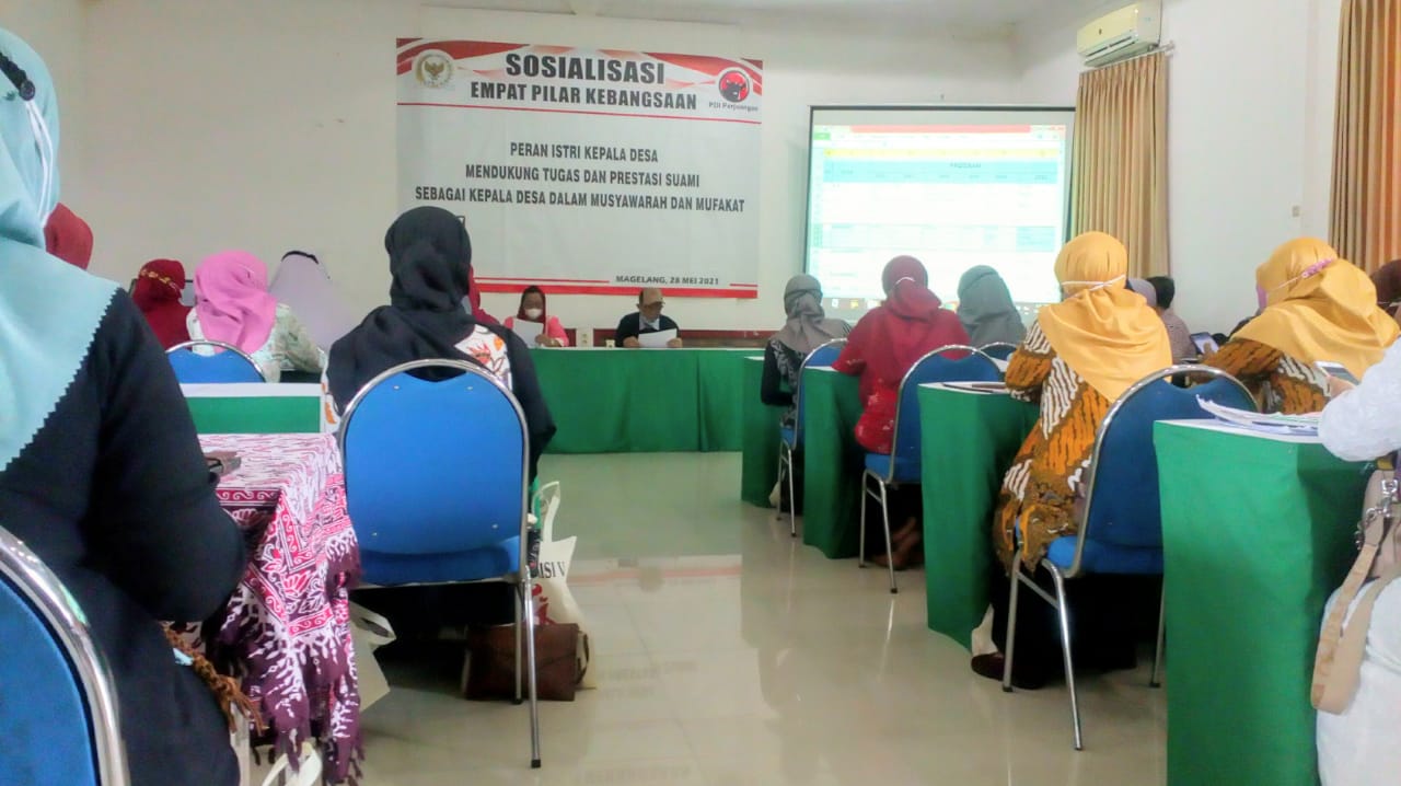 Sosialisasi 4 Pilar Kebangsaan di Magelang, Ir Sudjadi Minta Istri Kades Turut Berperan Membangun Desa