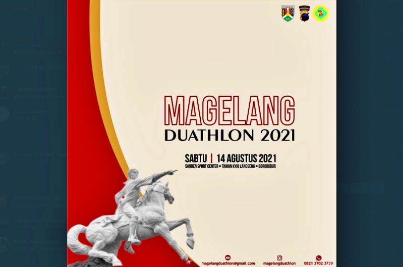 Magelang Duathlon 2021 olahraga gowes dan lari sambil berwisata
