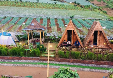 Destinasi wisata Mangli Sky View di Dusun Mangli Kaliangkrik Kabupaten Magelang cocok buat camping tanpa ribet. (foto: Instagram @Mangliskyview)