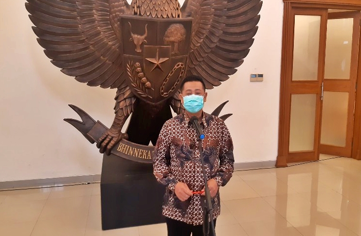 Sekda DIY Kadarmanta Baskara Aji saat sampaikan terkait sekolah di wilayahnya