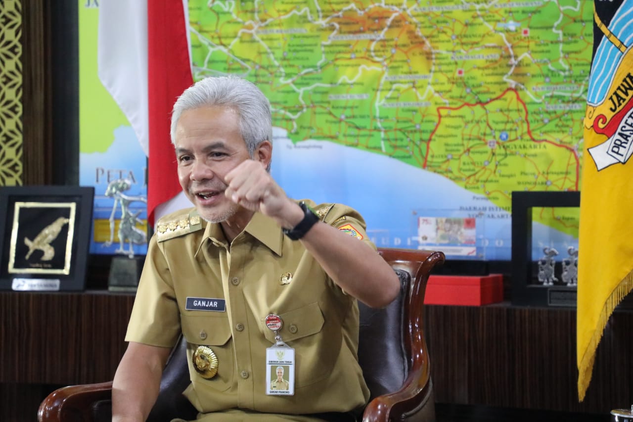 Ganjar saat sampaikan angka kematian karena covid menurun berkat PPKM Darurat diberlakukan