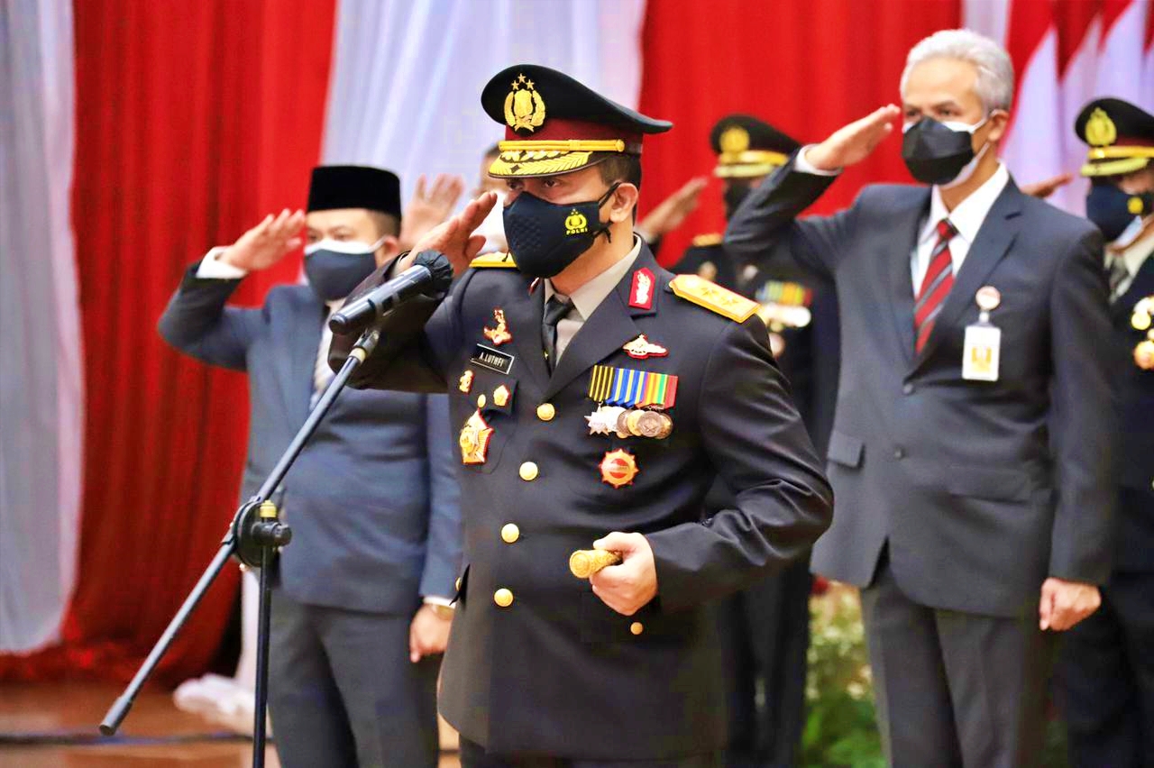 Kapolda Jateng saat memperingati HUT Bhayangkara Ke-75 (1/7/2021)