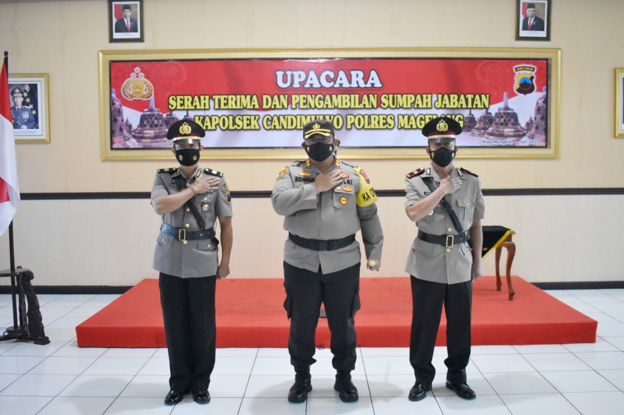 Sertijab Kapolsek Candimulyo oleh Kapolres Magelang