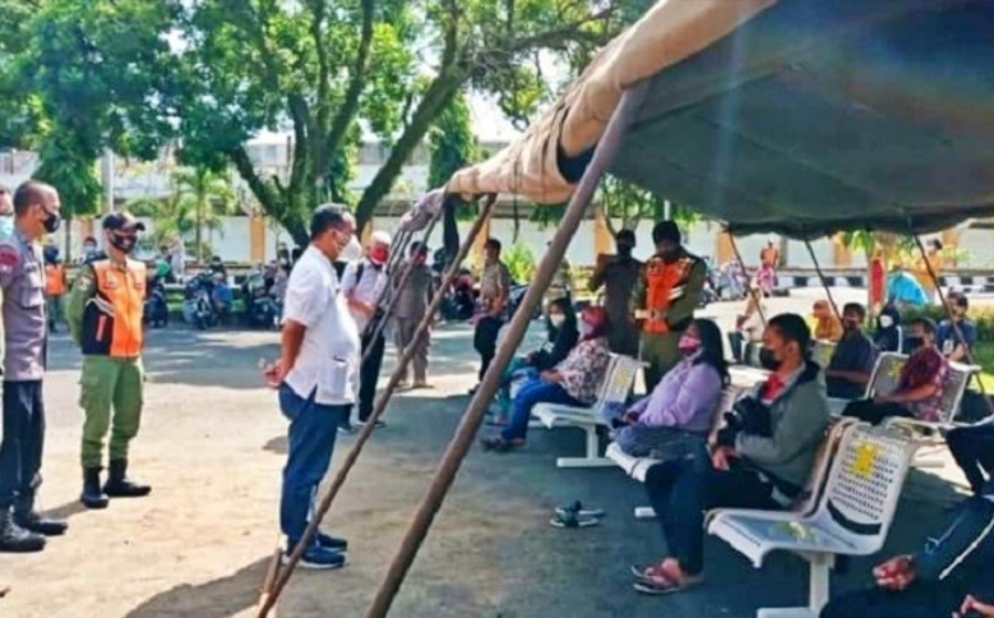 Tenda Untuk Tes Swab warga di Gelora Senden Kota Magelang