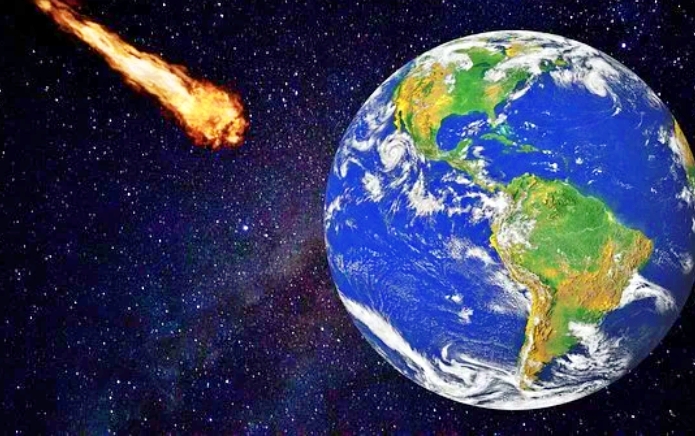 ilustrasi asteroid mendekati bumi