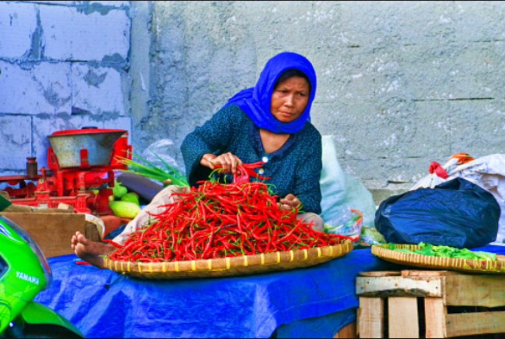 pedagang cabai merah di pasar_Foto Pixabay