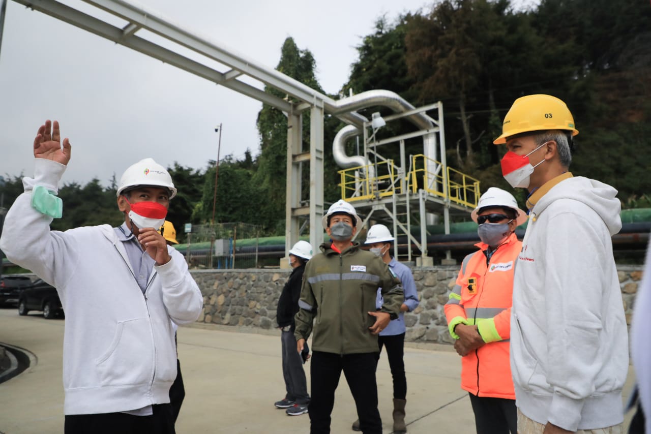 Ganjar saat datangi dan resmikan Separator Biogenic Shallow Gas (BSG) Di Banjarnegara