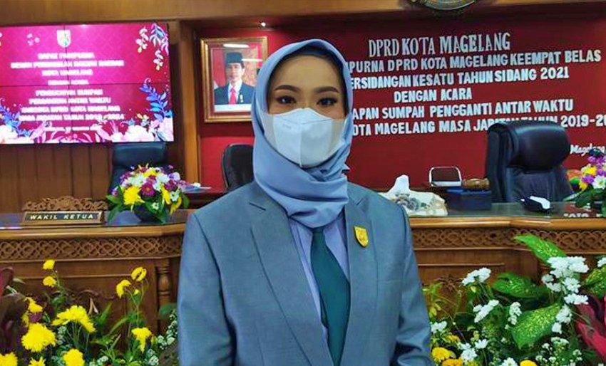 Iriana Caleg Perindo dengan 57 suara saat pemilu resmi dilantik jadi anggota DPRD Kota Magelang