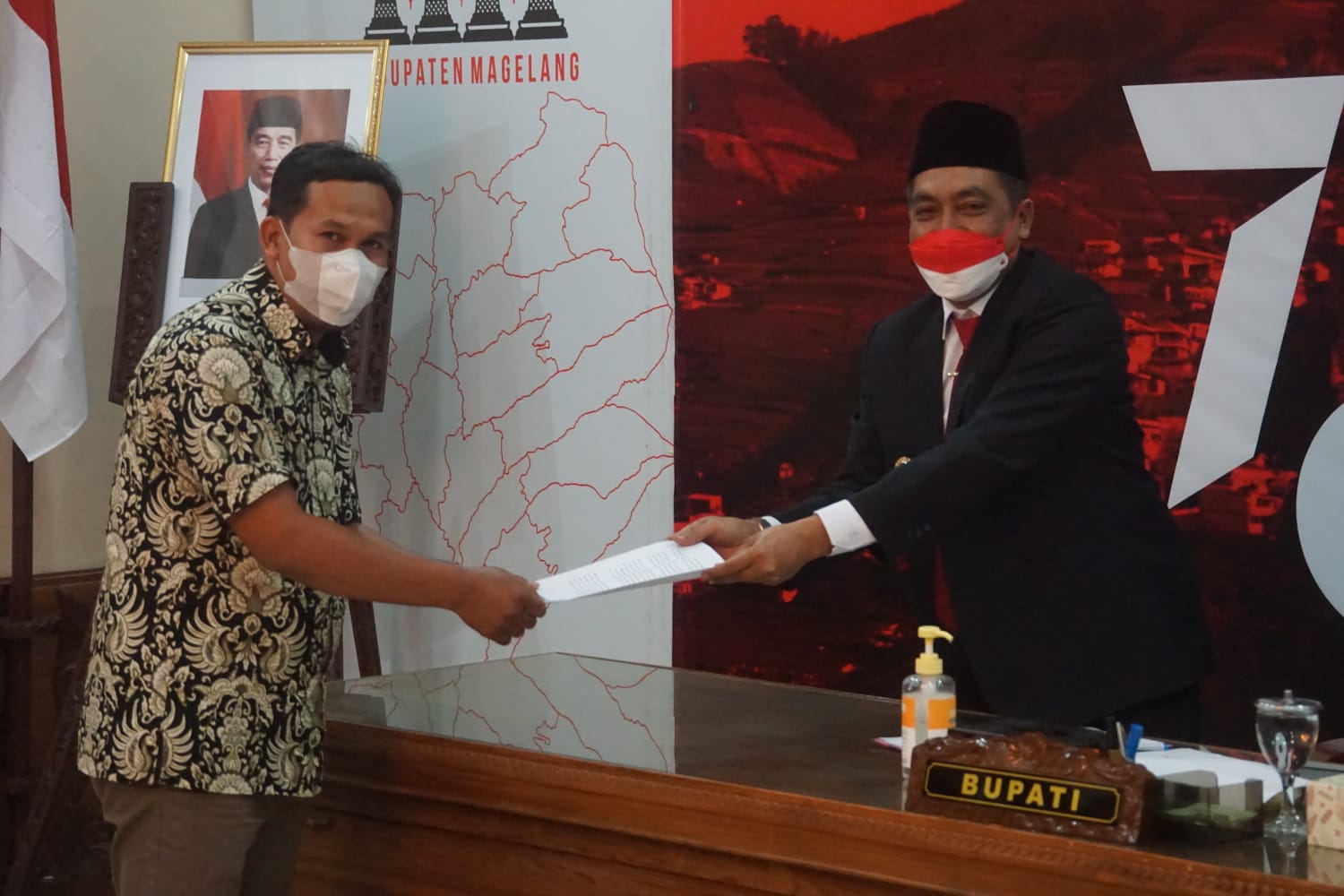 Perwakilan Paguyupan Sound System Magelang saat audiensi dengan Bupati Magelang