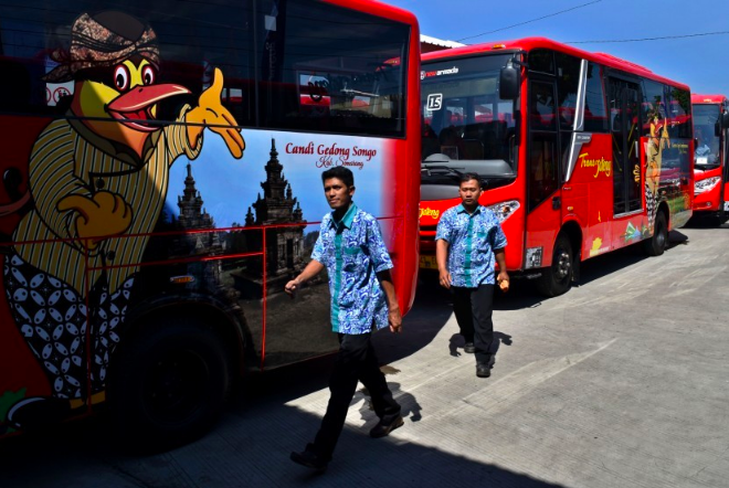 BANGGA MAGELANG: Bus Trans Jateng yang digagas Gubernur Jawa Tengah pada 2017. (foto: ist)