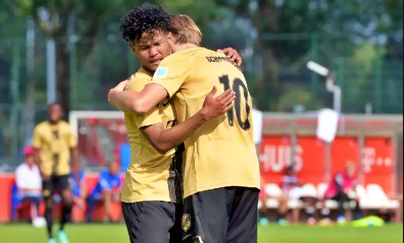 Bagus Kahfi pemain Utrech U23 asal Magelang setelah cetak gol