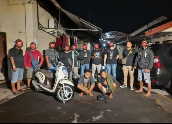 RESIDIVIS: Dua begal motor di Sleman berhasil tertangkap di Temanggung. (foto: ist)