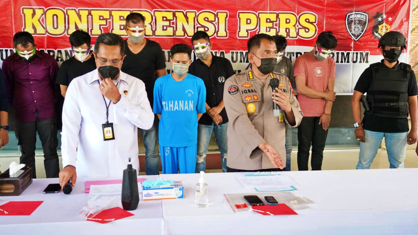 Konferensi Pers Polda Jateng ungkap kasus praktik panti pijat plus plus