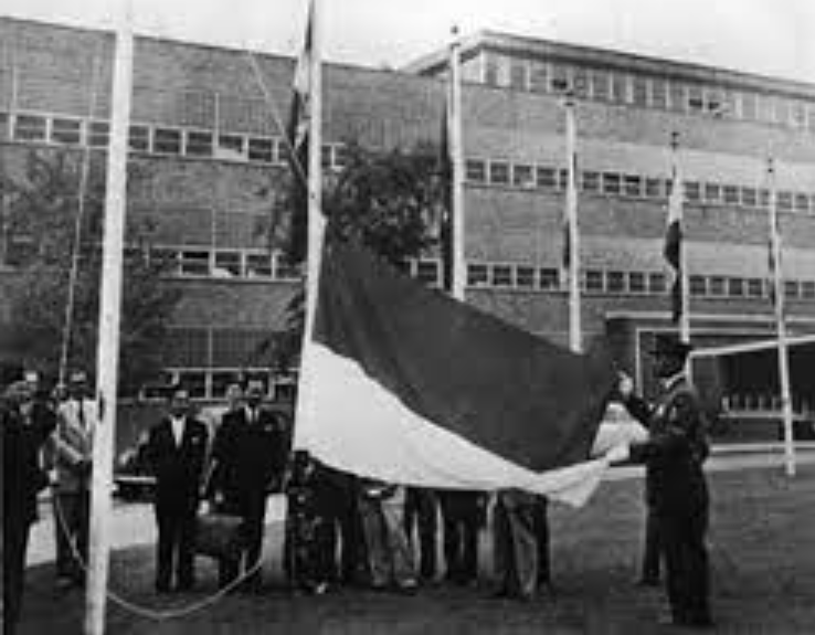SANG SAKA: Untuk pertama kalinya, Bendera Indonesia berkibar di maskas PBB. (foto: ist)