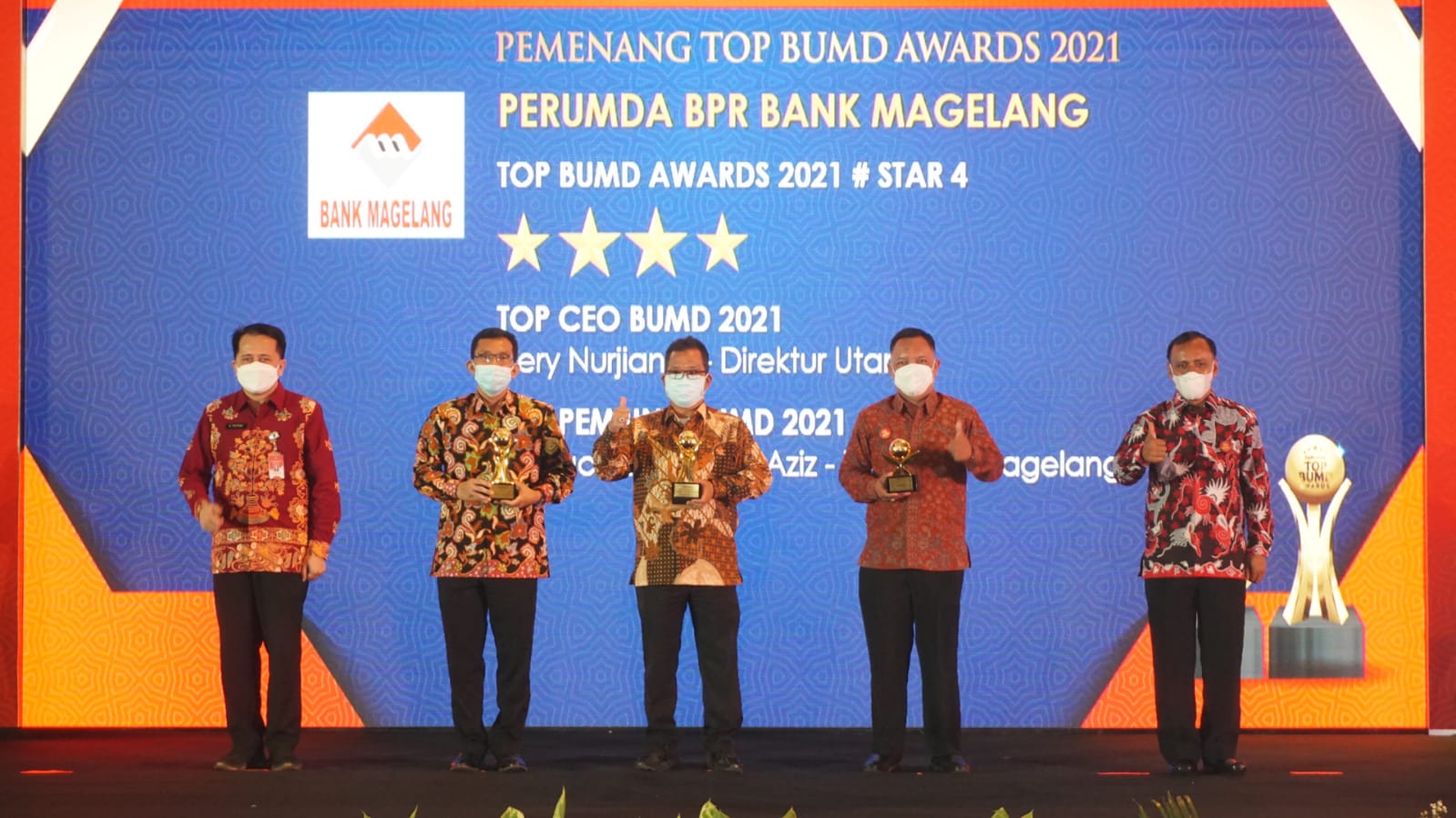 Kota Magelang Sabet 5 Penghargaan di Ajang TOP BUMD Awards 2021