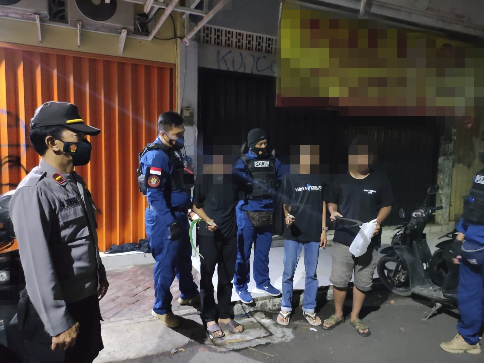 Diduga Hendak Tawuran, 4 Pemuda dan Barang Bukti Sajam Diamankan Tim Timor Polres Magelang Kota