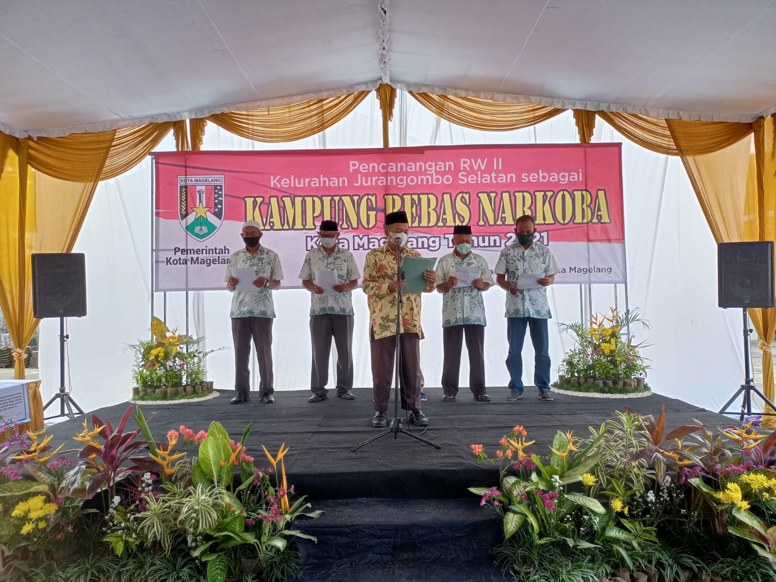 Ganten RW II Kota Magelang Dicanangkan Sebagai Kampung Bebas Narkoba 2021