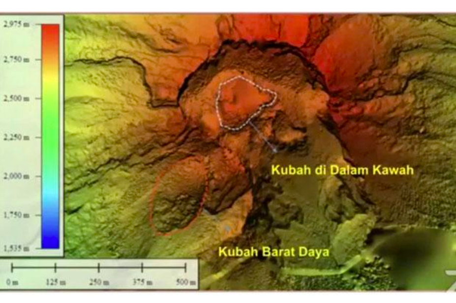 Kubah lava Gunung Merapi. (gambar: ist)
