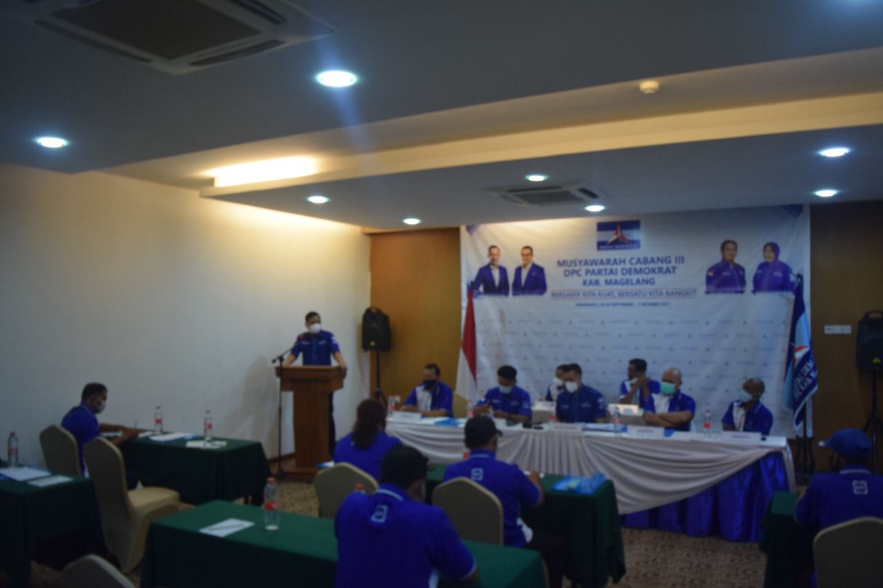 Muscab Ketiga, Mas Bram Terpilih Jadi Ketua DPC Partai Demokrat Kabupaten Magelang