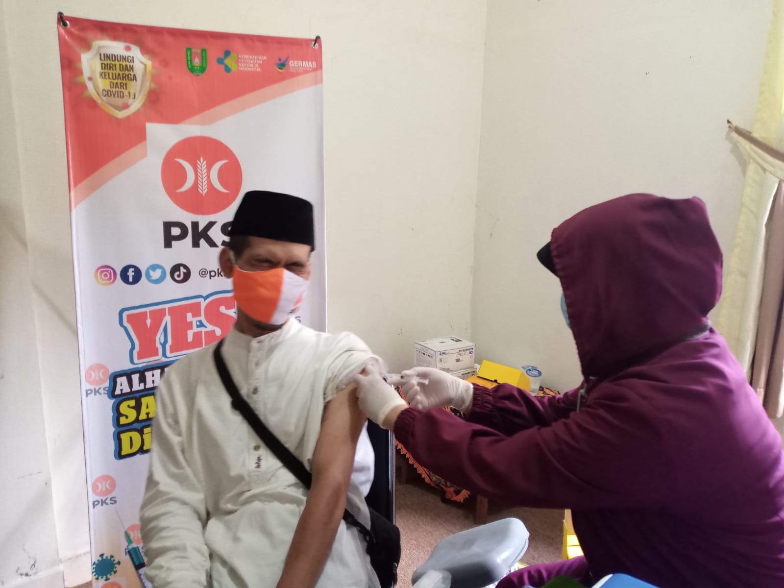 DPD PKS Kabupaten Magelang Gelar Vaksinasi Covid-19 Massal
