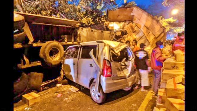 Kecelakaan karambol Jalan Lingkar Salatiga