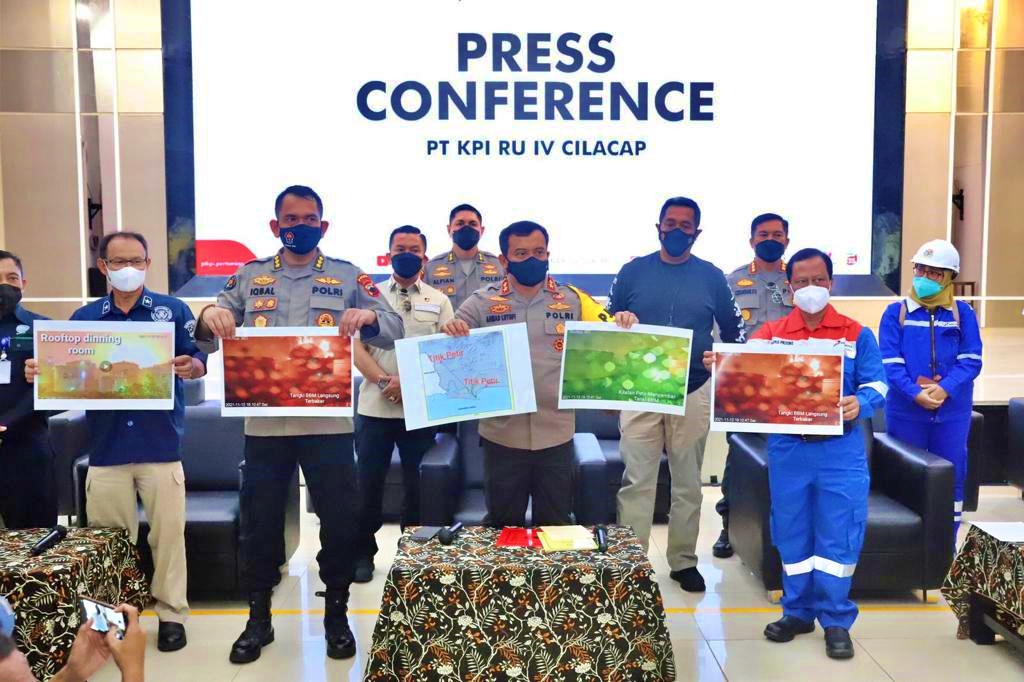 Pers Rils Kapolda Jateng terkait kebakaran tangki di Kilang Minyak Pertamina Cilacap