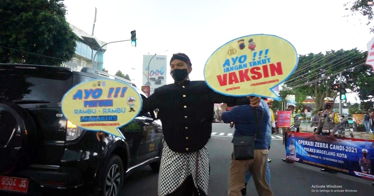 Begini Cara Polres Magelang Kota Bikin Pengendara Tertib Berlalulintas dan Taat Prokes