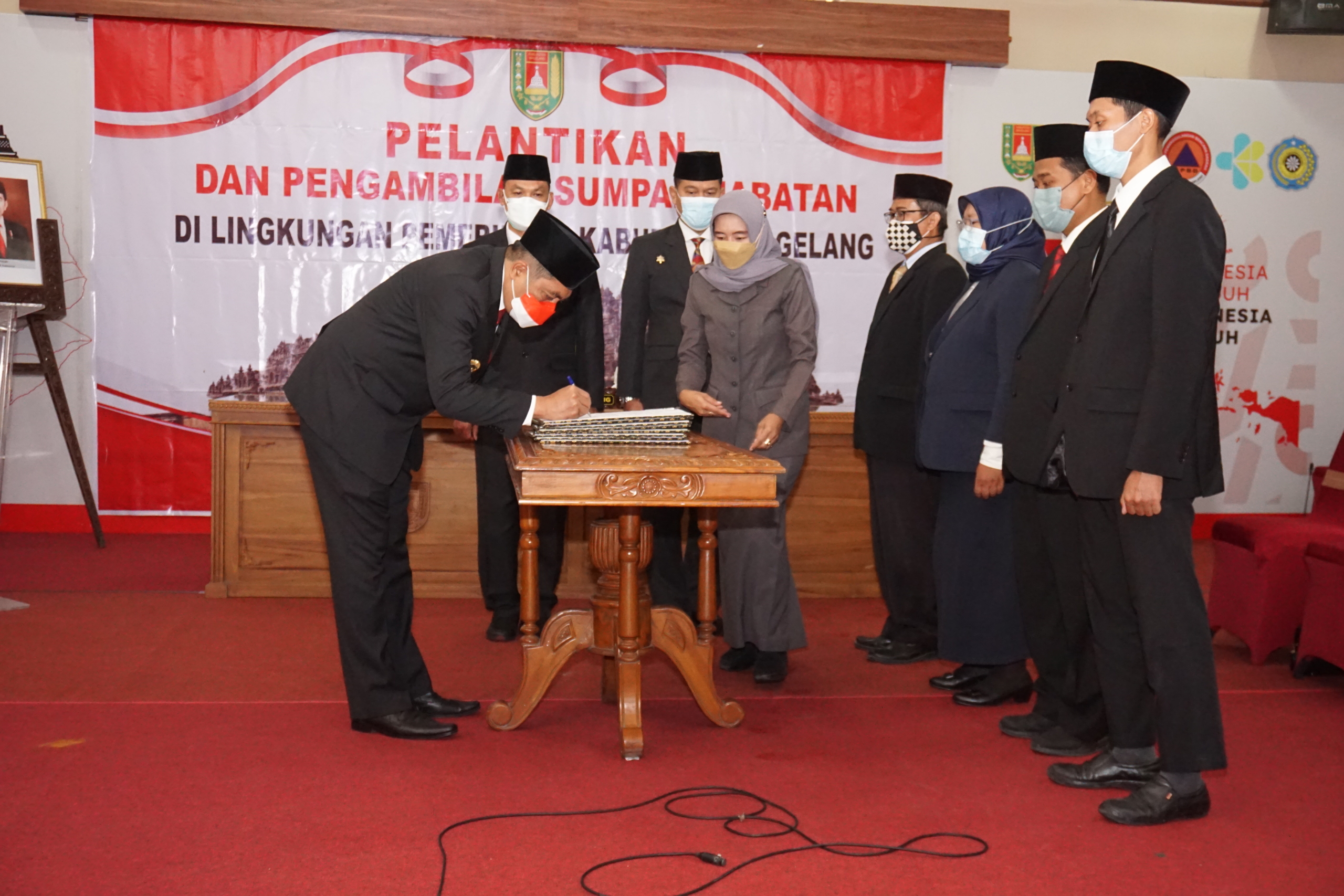 Bupati Magelang Kembali Melantik 4 Pejabat Pengawas