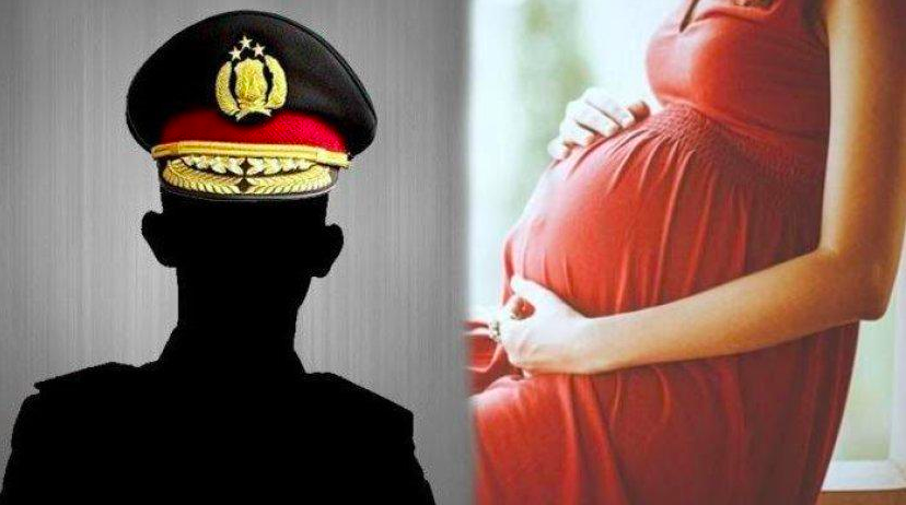 oknum polisi dan wanita hamil. (gambar: ilustrasi)