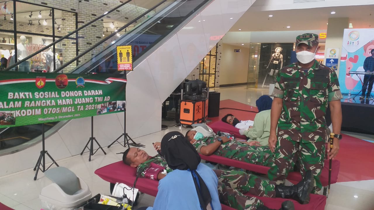 Peringati HJK ke-76, Kodim 0705 Magelang Gelar Donor Darah