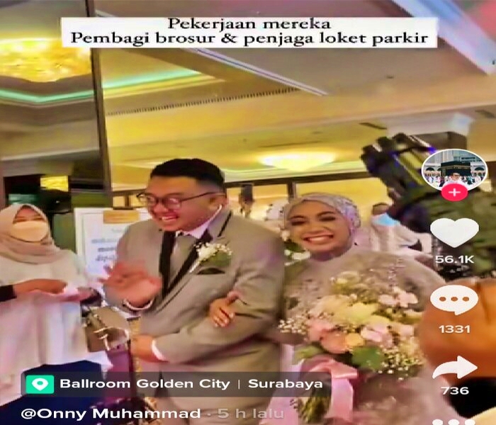 Pasangan pengantin viral setelah mendapat hadiah nikah senilai Rp 1 miliar